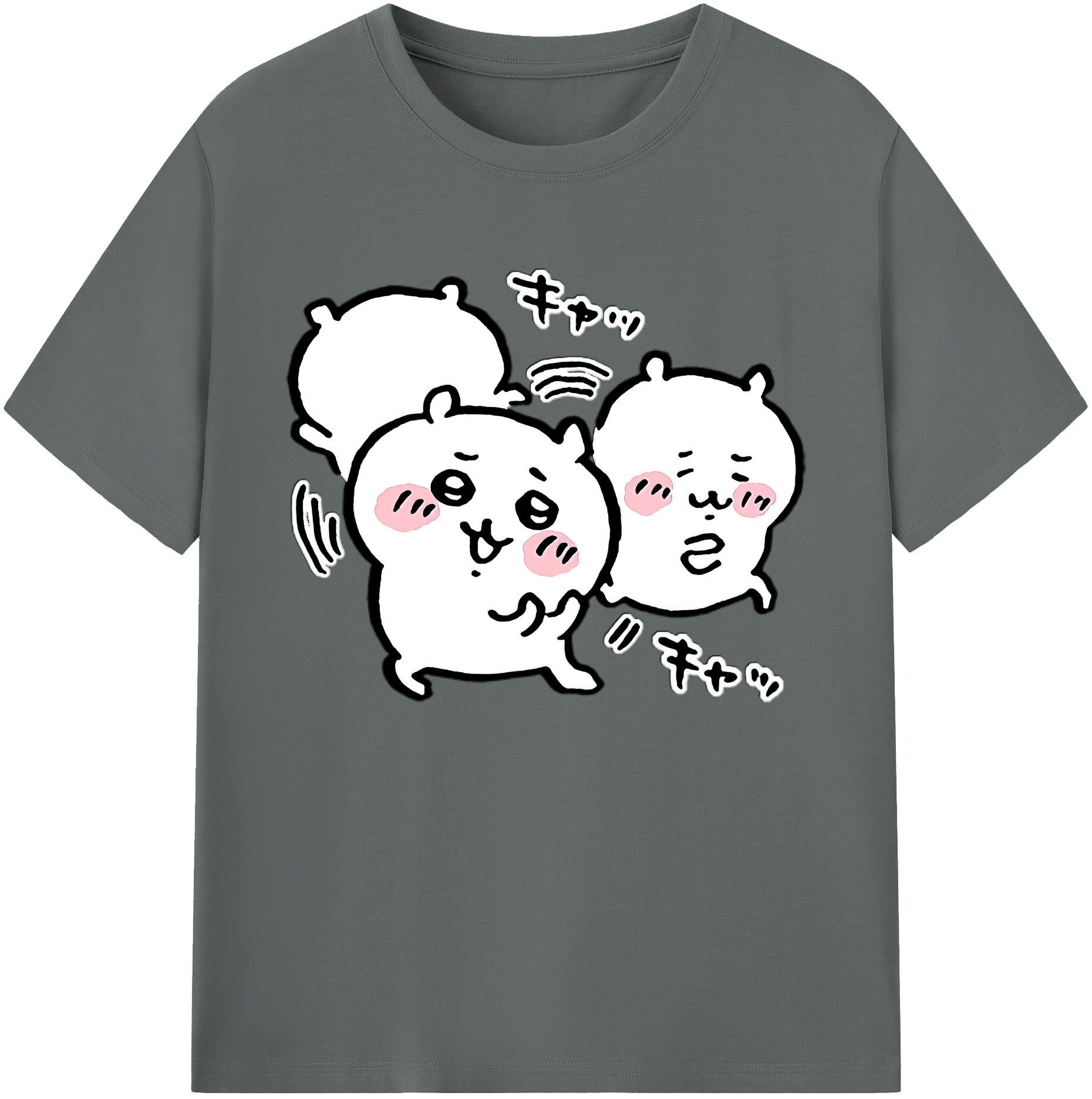 （画像用） ちいかわ ちいかわ Chii-kawa chiikawa 綿100％ メンズ半袖Tシャツ｜肌触りやわらか＆通気性